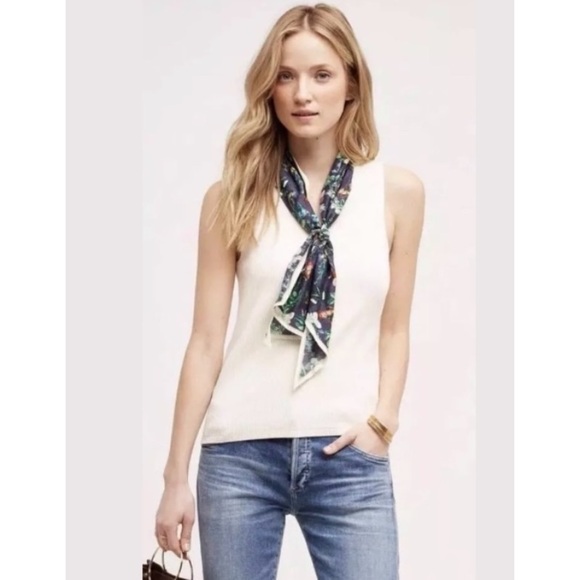 NWOT Moth Anthro Sleeveless Scarf Sweater - Picture 1 of 8